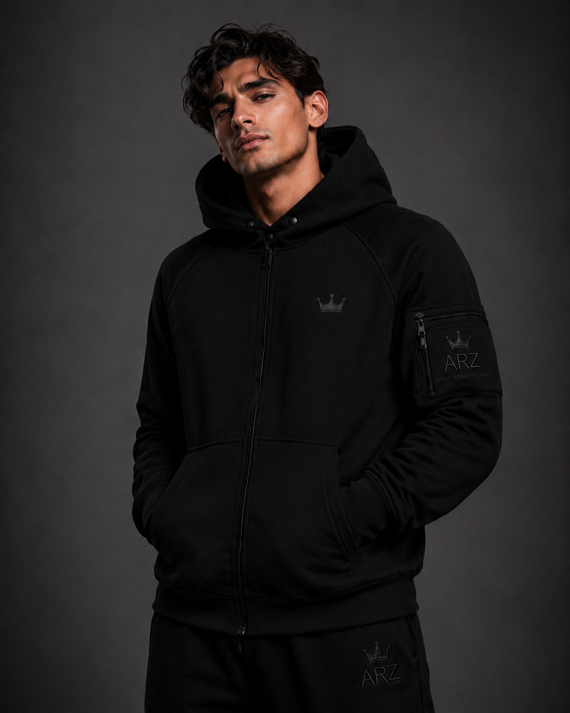 ARZ Zip-Up Hoodie
