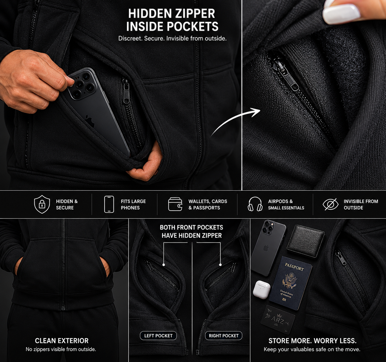 ARZ Zip-Up Hoodie