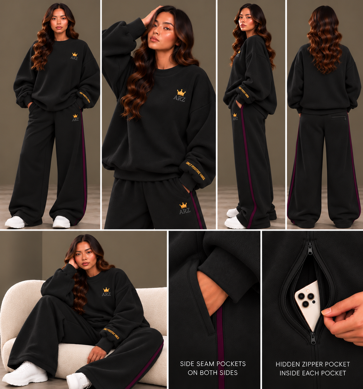A.R.Z Oversized Crewneck Sweatshirt (Pre-order)