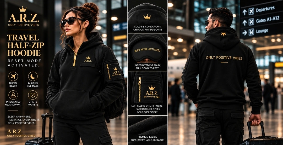 A.R.Z. Travel Armor Hoodie Half-Zip