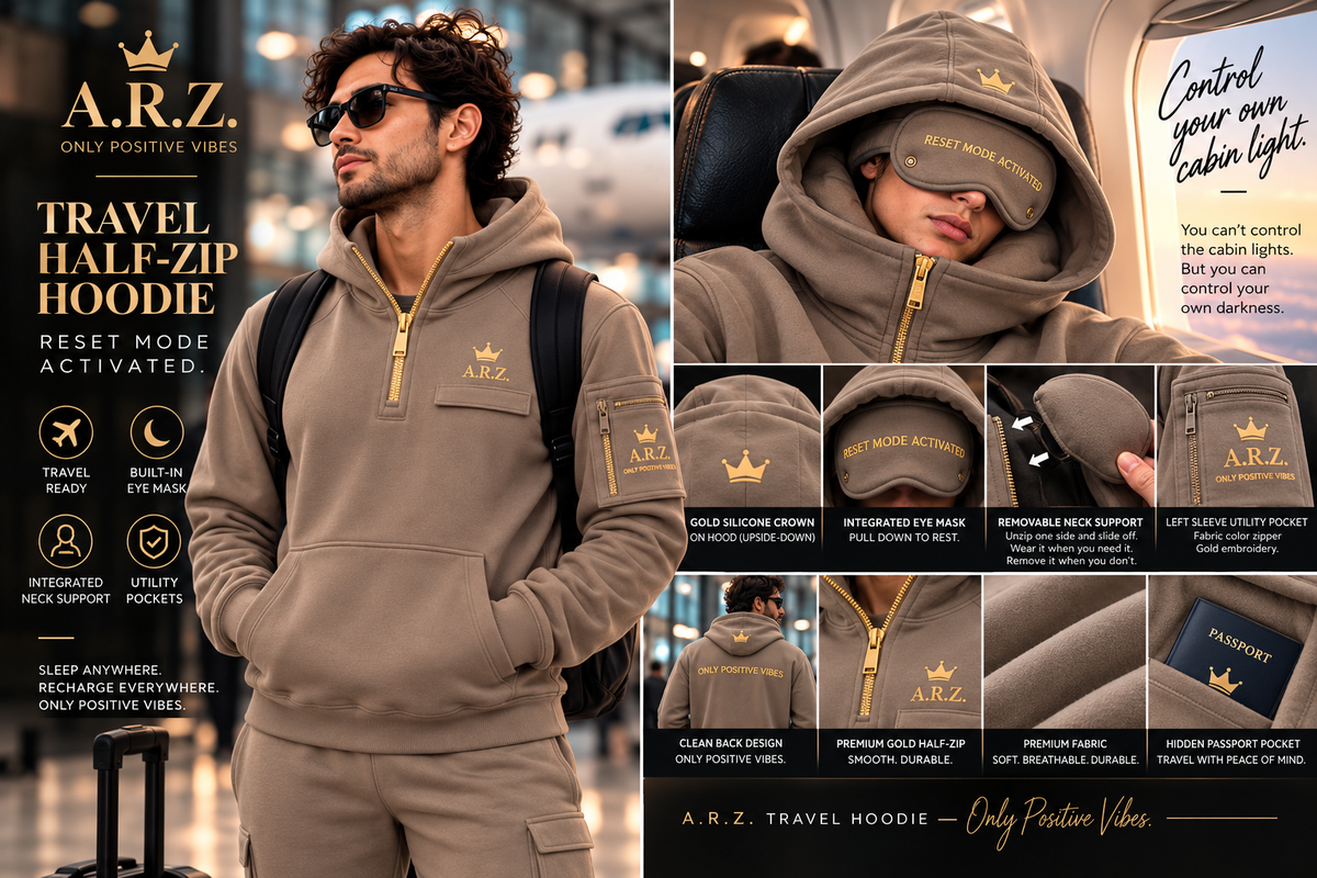 A.R.Z. Travel Armor Hoodie Half-Zip