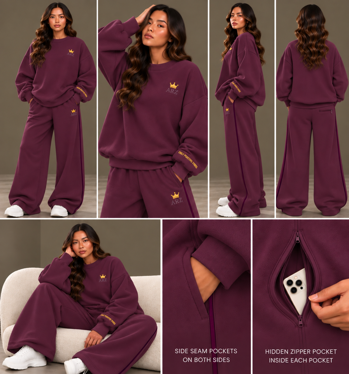 A.R.Z Oversized Crewneck Sweatshirt (Pre-order)